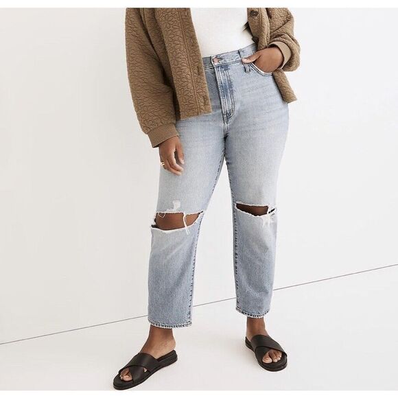 MADEWELL Womens The Perfect Vintage Jeans NEW Destroyed ND507 Cooper Wash Sz 32 - Picture 1 of 12
